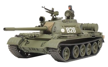 Tamiya 32598 Russian Medium Tank T55 1:48 Plastic Model Kit, Green