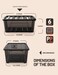 Wyt 5-Quart Small Plastic Storage Container Bin with Secure Lids and Latch Buckles, Black Clear Durable Stackable Nestable Organizin, 6-Pack