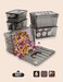 Wyt 5-Quart Small Plastic Storage Container Bin with Secure Lids and Latch Buckles, Black Clear Durable Stackable Nestable Organizin, 6-Pack