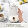 Hazel Quinn Electric Kettle, 1L/34oz Small Tea Kettle - Pearl White