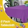 Tujol Purple 6 Pack Plastic Table Cloth 54" X 108", Disposable Tablecloths Rectangle Table Cover, Plastic Tablecloths for Parties