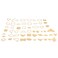 Walfront 54 Pcs/Set Acrylic Stencil Template, Handmade Mixed Quilt Templates Patchwork Quilter Transparent Acrylic Stencil Diy Tool, Craft Quilting and Patchwork Templates