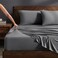 Bare Home Cooling Performance Jersey Knit Stretch Sheet Set (Queen, Grey)