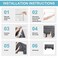 Ryb home Kitchen Window Curtains Stick on Small Curtains for Back Door