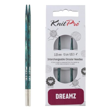 KnitPro Dreamz Interchangeable Circular Needles 4" (10CM) Us Size 3 (3.25mm)