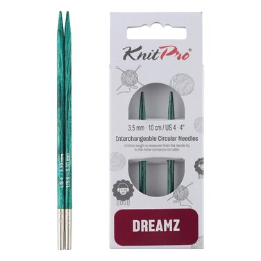 KnitPro Dreamz Interchangeable Circular Needles 4" (10CM) Us Size 4 (3.5mm)