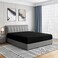 Cathay Home King Fitted Sheet Only, 21" Deep Pocket, Black