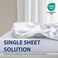 Cathay Home King Fitted Sheet Only, 21" Deep Pocket, White