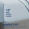 Cathay Home King Fitted Sheet Only, 14" Deep Pocket, Blue Fog