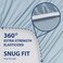 Cathay Home King Fitted Sheet Only, 14" Deep Pocket, Blue Fog