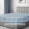Cathay Home King Fitted Sheet Only, 14" Deep Pocket, Blue Fog