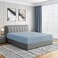 Cathay Home King Fitted Sheet Only, 14" Deep Pocket, Blue Fog