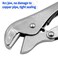 Yuecoom 7MM Vise Grips Locking Pliers Pinch Off Tool, Pipe Sealing Lock Tool, Curved Jaw Locking Pliers for Clamping Twisting Welding
