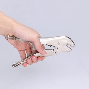 Yuecoom 7MM Vise Grips Locking Pliers Pinch Off Tool, Pipe Sealing Lock Tool, Curved Jaw Locking Pliers for Clamping Twisting Welding