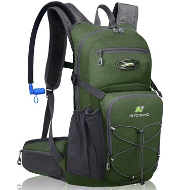 N nevo rhino Hydration Backpack, 18L Hiking Backpack with 3L Water Bladder