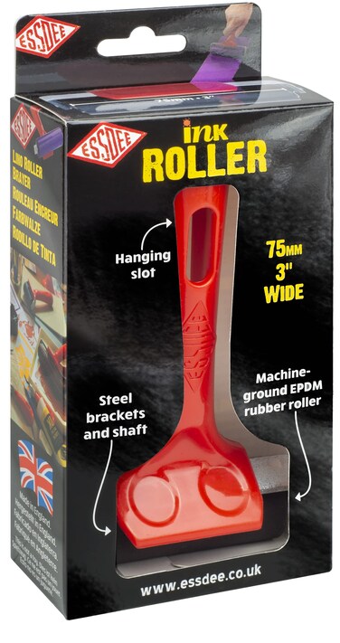 Essdee Ink Roller/Brayer, Red, 75MM