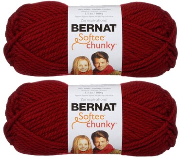 Bernat 2-Pack - Bernat Softee Chunky Yarn, Wine