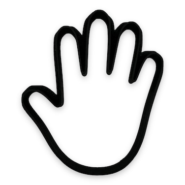 Bundle of Fun High Five Hand Cookie Cutter with Easy Push Design (4 Inches)