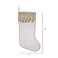 Vickerman 19" White Chevron Sequin Christmas Stocking