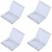 Lasenersm 4 Pieces Empty Powder Case Plastic Powder Case Empty Blush Box Refillable Cosmetic Container Jar Eyeshadow Box Blush Holding Plate Empty Eyeshadow Case Cosmetics Container(Clear, 26MM)