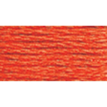 Dmc 117-608 Six Stranded Cotton Embroidery Floss, Bright Orange, 8.7-Yard