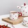 Gaolinci Creative Red Heart Mug with Handle, 8 Oz Tea Cup Coffee Mug