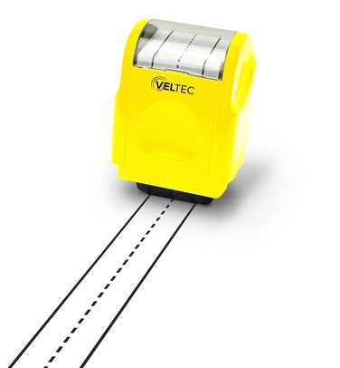 Veltec Dashed Handwriting Lines Practice Roller Stamp for Kids, Parents and Teachers (Yellow)