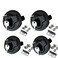 Wjskdq 4 Pcs Flush Pull Hatch Latch Round Slam Latch for Rv Boat Deck 1/4" Door Cabinet Door Locking Style Marine Flush Pull Latch Black