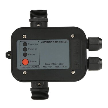 Walfront 220V Self Priming Pressure Switch Automatic Pressure Controller Electronic Switch Control Controller Jet Garden Pump Black