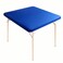 Monibana Cocktail Elastic Square Tablecloth Fitted Spandex Stretch Square Table Covers Blue Table Topper 42X42 Inch