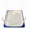 Monibana Cocktail Elastic Square Tablecloth Fitted Spandex Stretch Square Table Covers Blue Table Topper 42X42 Inch