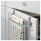 mDesign Over-the-cabinet Kitchen Dish Towel Holder with Two Bars - 9", Silver