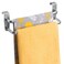 mDesign Over-the-cabinet Kitchen Dish Towel Holder with Two Bars - 9", Silver