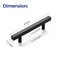 Ravinte Matte Black Cabinet Hardware Square Pulls, 3.75 Inch, 30 Pack