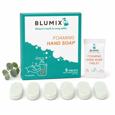 Blumix Foaming Hand Soap Refill Tablets, Makes 6 X 9 Fl Oz, Eucalyptus