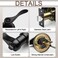 Sopoby 6 Pack Matte Black Door Handles Privacy Door Levers, Wave Style Door Knobs