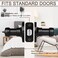 Sopoby 6 Pack Matte Black Door Handles Privacy Door Levers, Wave Style Door Knobs