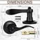 Sopoby 6 Pack Matte Black Door Handles Privacy Door Levers, Wave Style Door Knobs