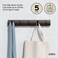 Umbra Flip Coat Rack, Wall Mounted 5-Hook Space Saving, Walnut/Black