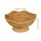 Doitool Rattan Fruit Basket, 25CM Woven Footed Storage Bowl