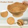 Doitool Rattan Fruit Basket, 25CM Woven Footed Storage Bowl