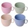 Leadigol Wheat Straw Milk Cup, Plastic Unbreakable Tableware Reusable Water Mug Simple Breakfast Drinking Cup Camping Tea Beverage Mug Coffee Mug Bathroom Cups