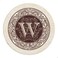 Thirstystone Monogram Round Natural Sandstone Coaster 4 Pack (Letter W)