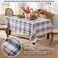 Newbridge Thanksgiving Blue Plaid 52 X 70 Inch Rectangle Vinyl Tablecloth