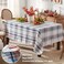 Newbridge Thanksgiving Blue Plaid 52 X 70 Inch Rectangle Vinyl Tablecloth