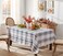 Newbridge Thanksgiving Blue Plaid 52 X 70 Inch Rectangle Vinyl Tablecloth