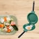 Taidda Double Sided Frying Pan, Green Non-Stick Ceramic Coating Flip Frying Pan Pancake Maker Ceramic Coating Bread Egg Pot Household Kitchen Cookware