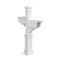 Mayne Signature Decorative Mail Post with Newspaper Holder & Planter, White
