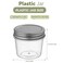 Novelinks 4 Oz Plastic Small Mason Jars and Small Plastic Jars with Lids