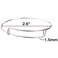 Tosnail 120 Pack Expandable Blank Bangle Bracelet, Adjustable Wire Bangle for Diy Jewelry Making - White K